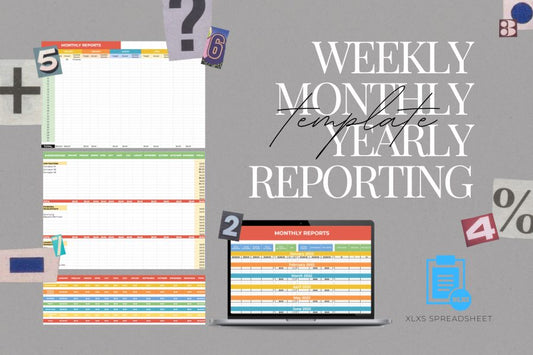 Weekly Monthly Yearly Budget Spreadsheet Template | Google Sheets & Excel Template