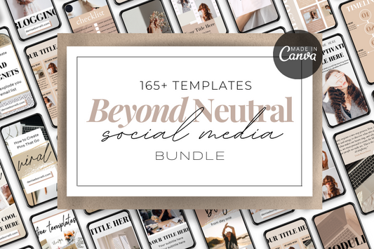 Your plug-and-play solution to creating an irresistible, inspirational and aligned online presence your dream audience can’t get enough of.  The Beyond Neutral Social Media Bundle is your stress-free ticket to taming social media so you can go from unnoticed to influencing at the top of your game.