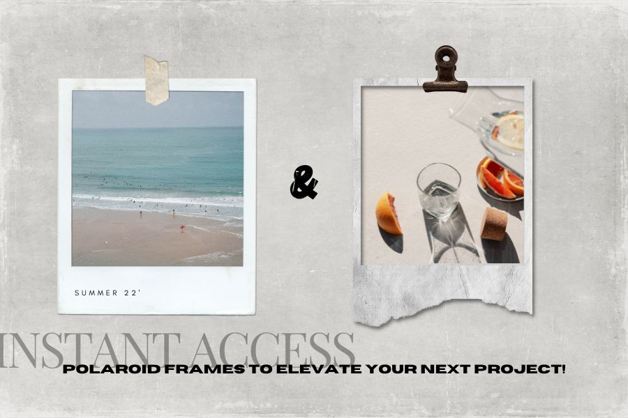 Instant photo frame overlays. This collection of 75+ Polaroid & Paper Frames was inspired to create a vintage look with a modern twist on displaying your photographs digitally. Create stunning and realistic projects with this beautiful collection of polaroids and paper frames.  Real assets photographed in high definition to give your creations a one-of-a-kind look.